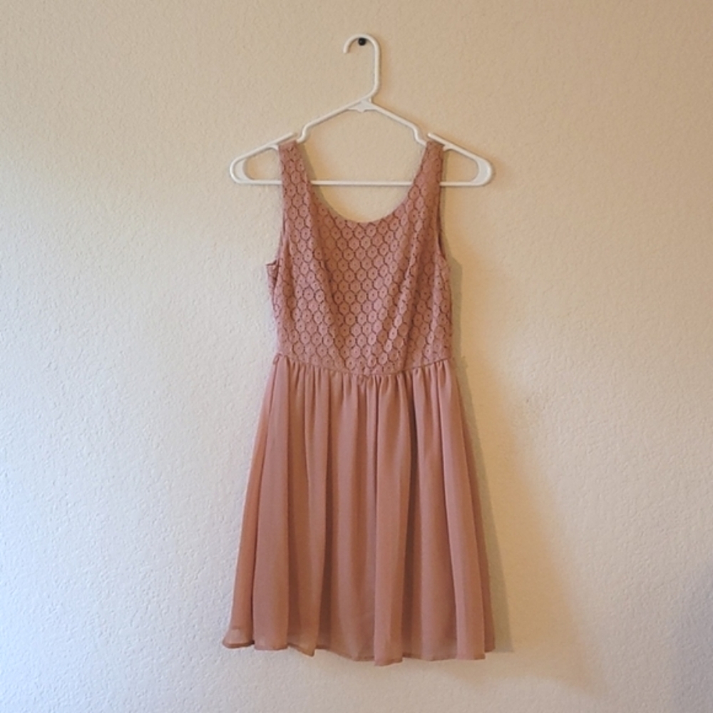 Pink floral summer dress